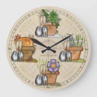 Gartensaison Große Wanduhr