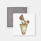 Gartensammlung ・ Blume mit Ladybug Magnet (Vorderseite/Rückseite)