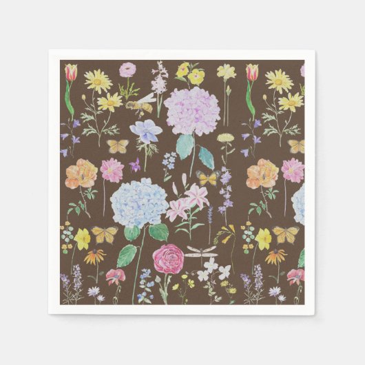 Gartensammlung Blume Ölmalerei Serviette (Vorderseite)