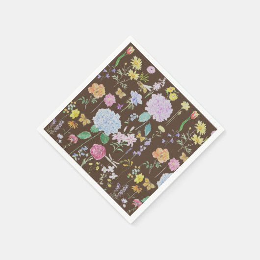 Gartensammlung Blume Ölmalerei Serviette (Ecke)