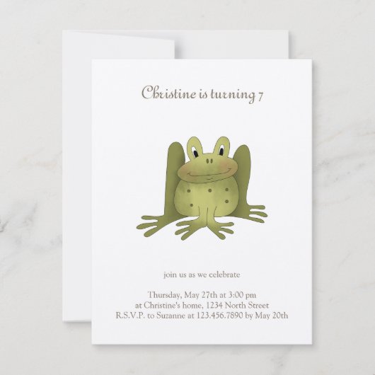 Gartensammlung ・ Frosch Einladung (Vorderseite)