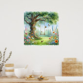 Gartenschaukel Landschaft 4 Poster (Küche)