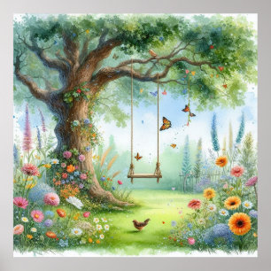 Gartenschaukel Landschaft 4 Poster