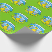 Gartenschild mit Bannern Geschenkpapier (Ecke)