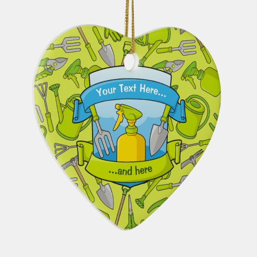 Gartenschild mit Bannern Keramik Ornament (Rechts)