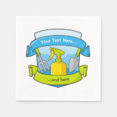 Gartenschild mit Bannern Serviette (Vorderseite)