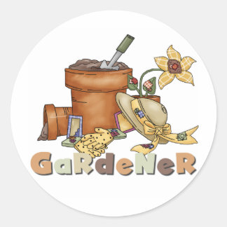 Gartenschirme und Geschenke Runder Aufkleber