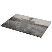 Gartenschmuck in Schwarz-Weiß Schneidebrett (Ecke)