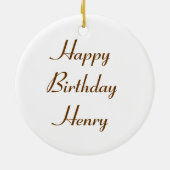 GartenSchnecke und weiße Nelke Maßgeschneidert Geb Keramik Ornament (Hinten)