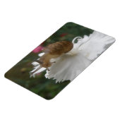 Gartenschnecke und Weißkarnation Premium Magnet (Linke Seite)