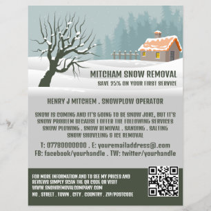 Gartenschnee, Schneebeseitigungsfirma Werbung Flyer