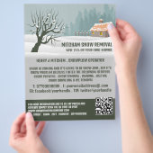 Gartenschnee, Schneebeseitigungsfirma Werbung Flyer (Hand)