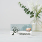 Gartenschnee, Schneebeseitigungsfirma Werbung Visitenkarte (Stehend Vorderseite)