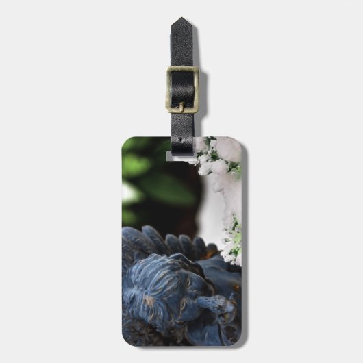 Gartenschneegel und Taube Gepäckanhänger (Vorderseite vertikal)