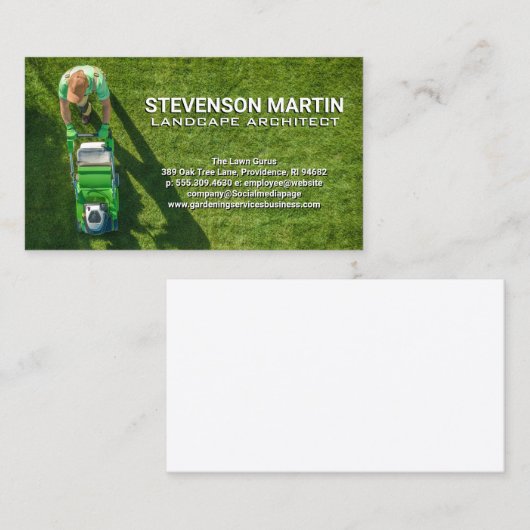 Gartenschneiden der Luftansicht Visitenkarte (Vorne/Hinten)