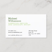 Gartenschottergarten Landschaftsschutz Visitenkarte (Rückseite)