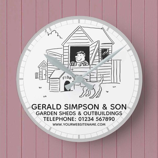 Gartenschuhe, Kennels & Nebengebäude Runde Wanduhr