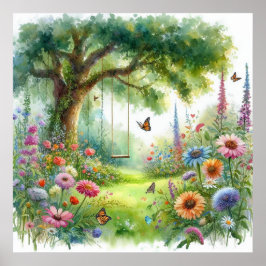 Gartenschwingenlandschaft 5 poster