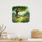 Gartenschwingenlandschaft 6 poster (Küche)