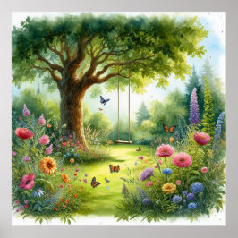 Gartenschwingenlandschaft 6 poster