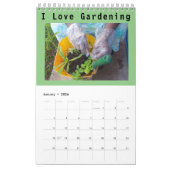 Gartenseite Single Kleiner Kalender, weiß Kalender (Jan 2026)