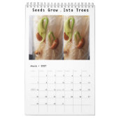 Gartenseite Single Kleiner Kalender, weiß Kalender (Mär 2027)