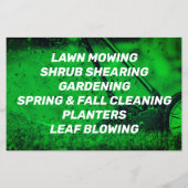 Gartenservice grüner Ton Flyer (Hinten)
