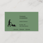 Gartenservice Minimalistisch grün und schwarz Visitenkarte (Vorderseite)