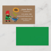 Gartenservice Moderner Gartengarnome Visitenkarte (Vorne/Hinten)