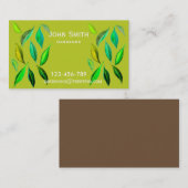 Gartenservice Modernes Design Visitenkarte (Vorne/Hinten)