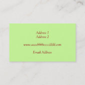 Gartenservice (oder?) Visitenkarte (Rückseite)