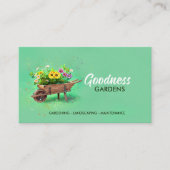 Gartenservice Watercolor Kunst Visitenkarte (Vorderseite)