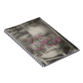 Gartensitze Blume in Schwarz-Weiß-Notebook Notizblock (Rechte Seite)