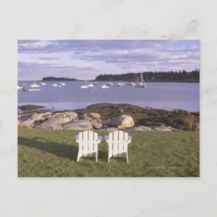 Gartensitze im Lobster Village Postkarte