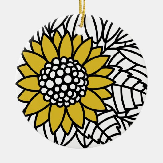 GARTENSonnenblume Keramik Ornament (Vorne)