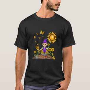 Gartensonnenblume Pflanze Blume Gartengarten Gnome T-Shirt