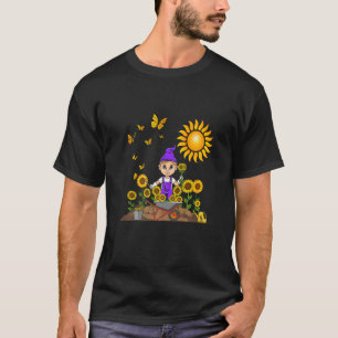 Gartensonnenblume Pflanze Blume Gartengarten Gnome T-Shirt