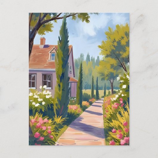 Gartenspazierweg | Ölgemäldeweg Postkarte (Vorderseite)