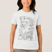 Gartenspinne mit Fantasy-Blume-Färbung Tri-Blend Shirt (Vorderseite)