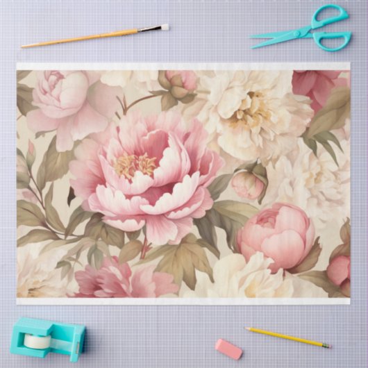 Gartenspitzen-Gewebe oder Dekopapier Seidenpapier (Basteln)