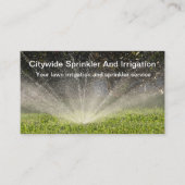 Gartensprinkler und Bewässerungsdienste Visitenkarte (Vorderseite)