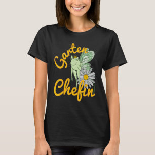 Gartenspruch Gartenkoch Frosch Elf Mit Blume T-Shirt