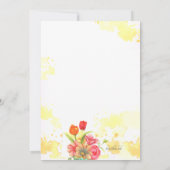 Gartenstiefel und Blume Einladung (Rückseite)