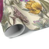 Gartenstil Multicolor-Tulpe Elfenbein-Blumenmuster Geschenkpapier (Rolleneckpunkt)