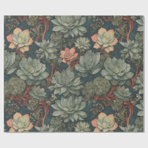 Gartensukkuline Pflanze Muster Geschenkpapier