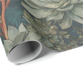 Gartensukkuline Pflanze Muster Geschenkpapier (Rolleneckpunkt)