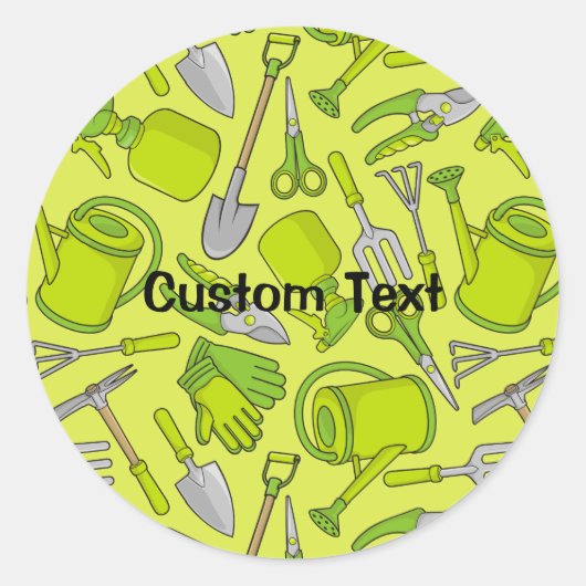 Gartensymbole Runder Aufkleber (Vorderseite)