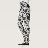Gartensymbole Silhouetten Muster Leggings (Links)