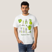 Gartensymbole T-Shirt (Vorne ganz)
