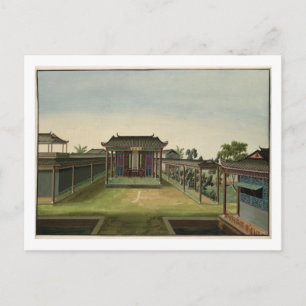 Gartenszene, c.1820-40 (g/c auf Papier) 2 Postkarte
